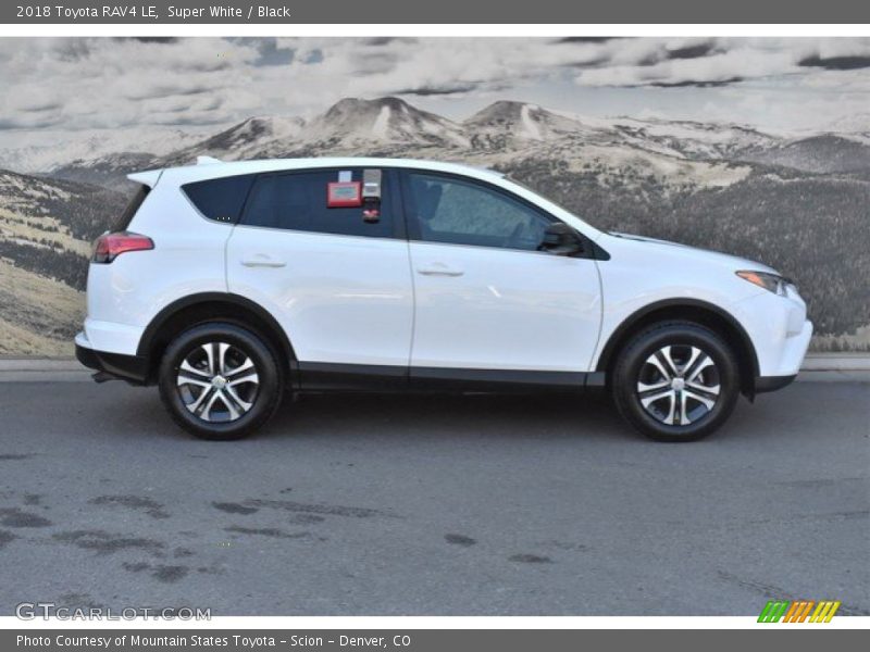 Super White / Black 2018 Toyota RAV4 LE