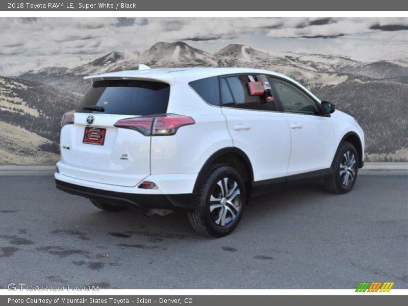 Super White / Black 2018 Toyota RAV4 LE