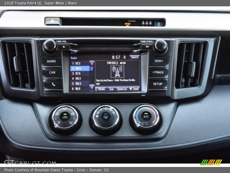 Super White / Black 2018 Toyota RAV4 LE