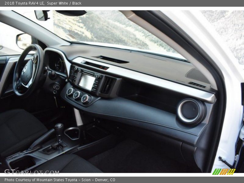 Super White / Black 2018 Toyota RAV4 LE