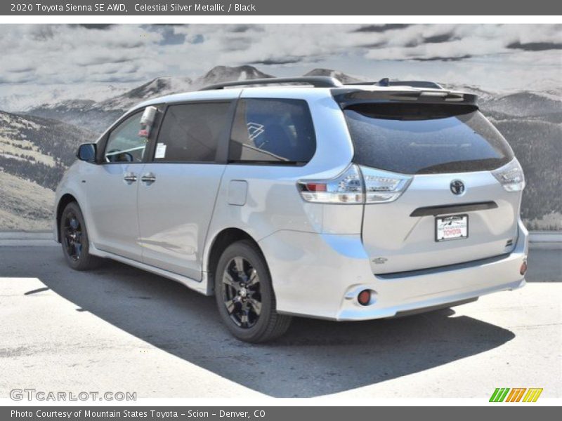 Celestial Silver Metallic / Black 2020 Toyota Sienna SE AWD