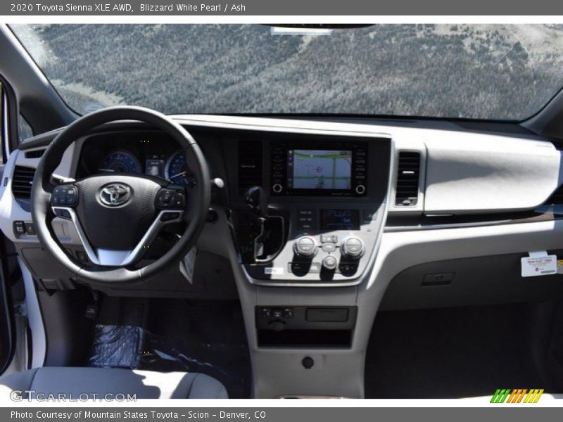 Blizzard White Pearl / Ash 2020 Toyota Sienna XLE AWD