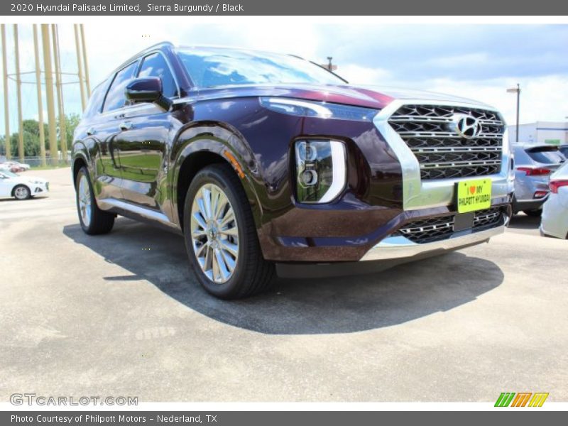 Sierra Burgundy / Black 2020 Hyundai Palisade Limited