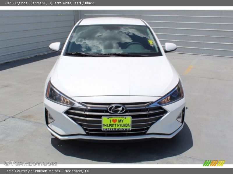 Quartz White Pearl / Black 2020 Hyundai Elantra SE