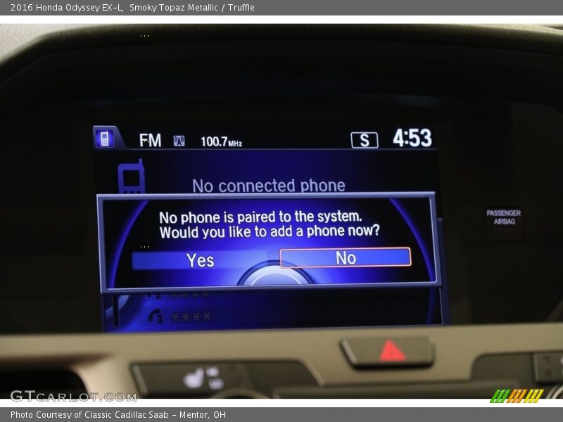 Smoky Topaz Metallic / Truffle 2016 Honda Odyssey EX-L