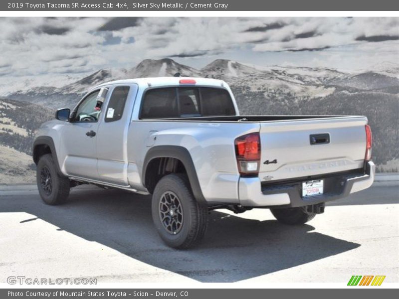 Silver Sky Metallic / Cement Gray 2019 Toyota Tacoma SR Access Cab 4x4