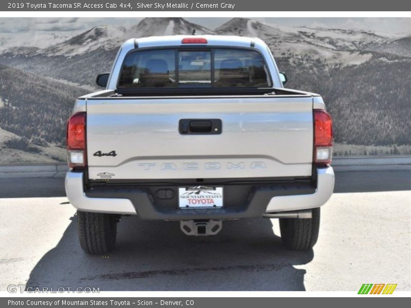 Silver Sky Metallic / Cement Gray 2019 Toyota Tacoma SR Access Cab 4x4