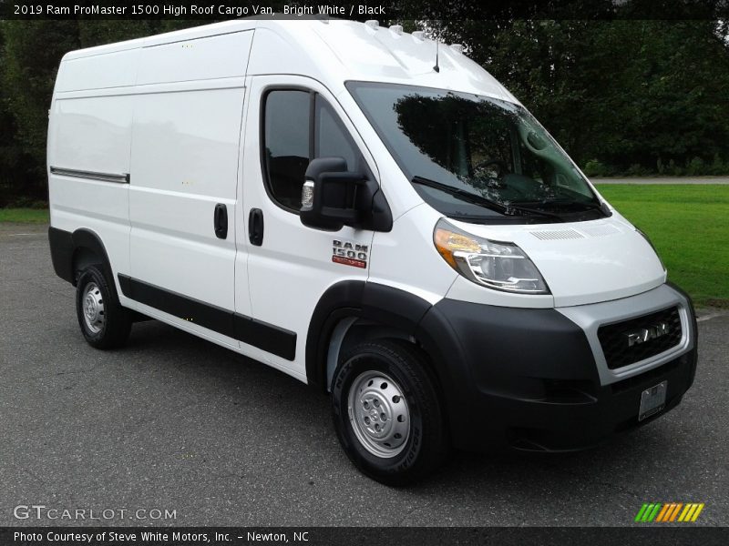 Bright White / Black 2019 Ram ProMaster 1500 High Roof Cargo Van