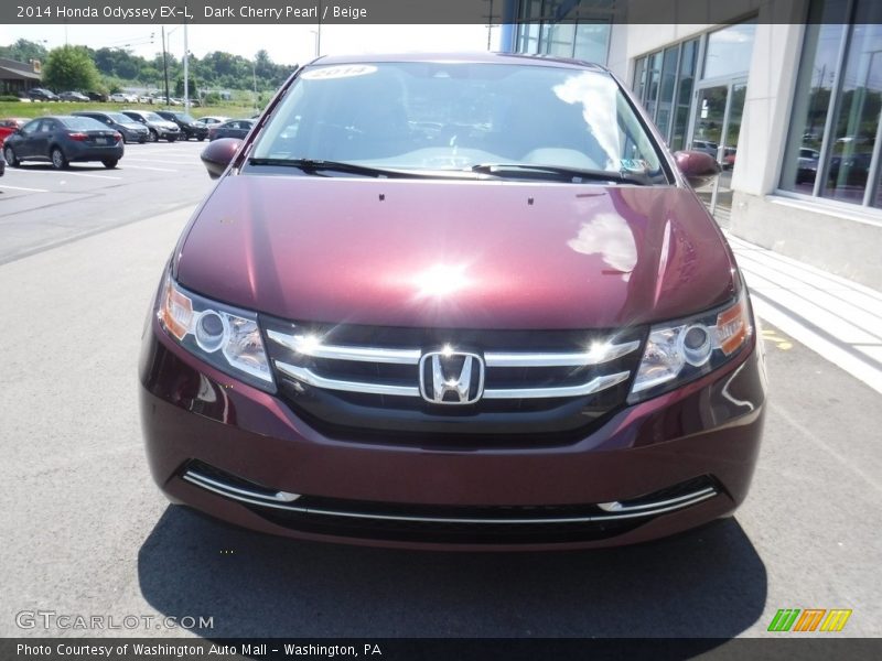Dark Cherry Pearl / Beige 2014 Honda Odyssey EX-L