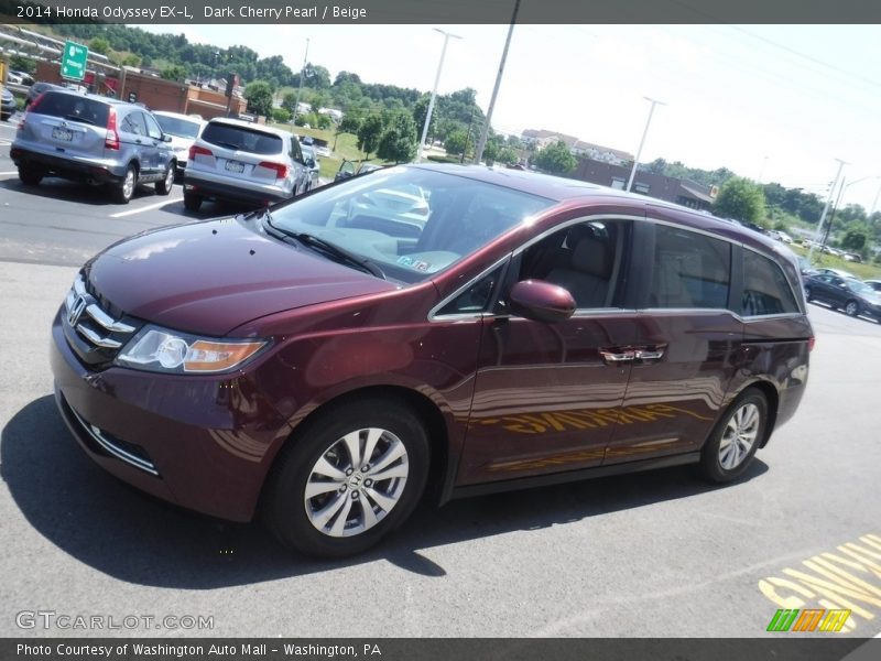 Dark Cherry Pearl / Beige 2014 Honda Odyssey EX-L