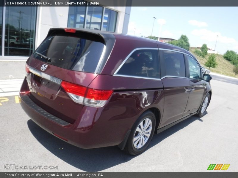 Dark Cherry Pearl / Beige 2014 Honda Odyssey EX-L