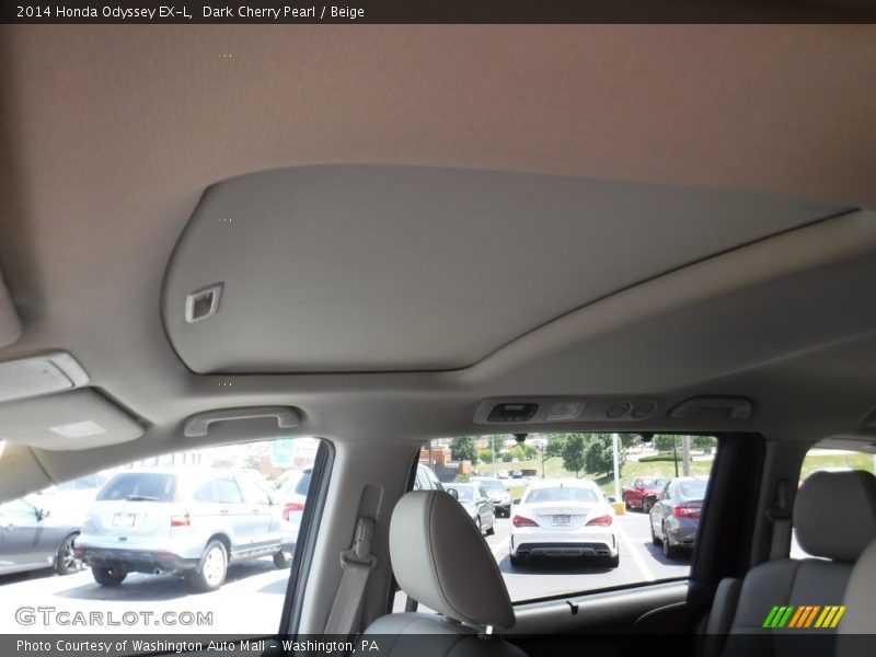 Dark Cherry Pearl / Beige 2014 Honda Odyssey EX-L