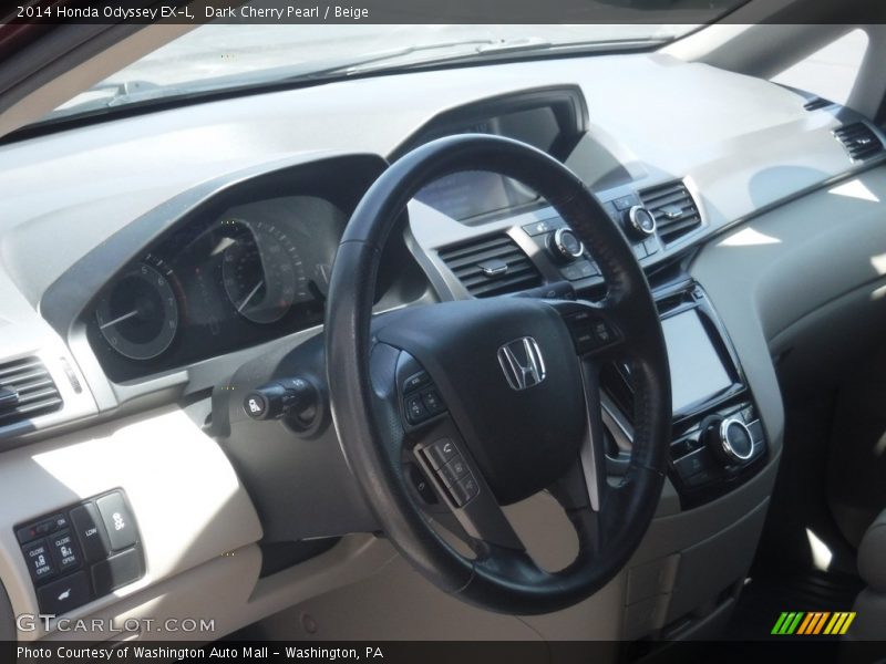 Dark Cherry Pearl / Beige 2014 Honda Odyssey EX-L