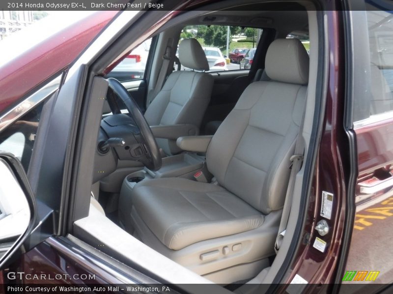 Dark Cherry Pearl / Beige 2014 Honda Odyssey EX-L