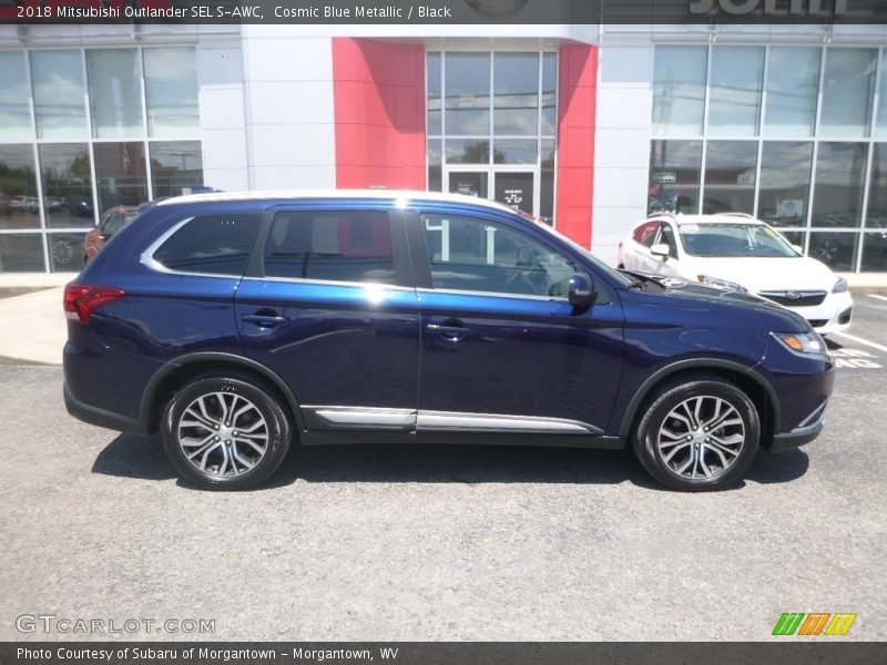 Cosmic Blue Metallic / Black 2018 Mitsubishi Outlander SEL S-AWC