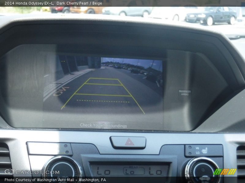 Dark Cherry Pearl / Beige 2014 Honda Odyssey EX-L
