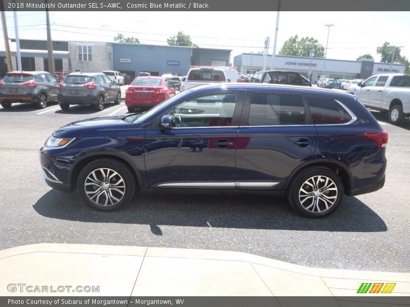 Cosmic Blue Metallic / Black 2018 Mitsubishi Outlander SEL S-AWC