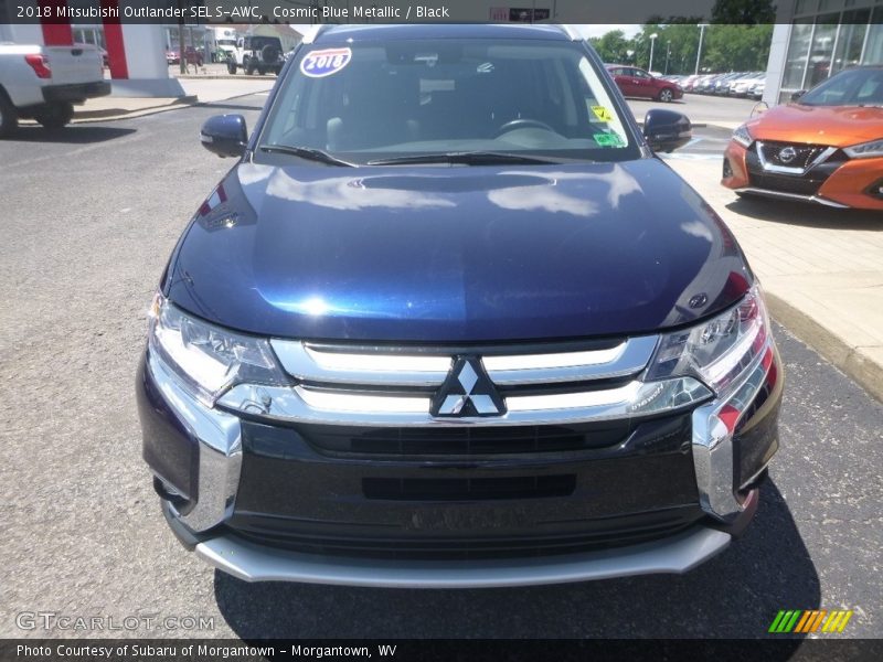 Cosmic Blue Metallic / Black 2018 Mitsubishi Outlander SEL S-AWC