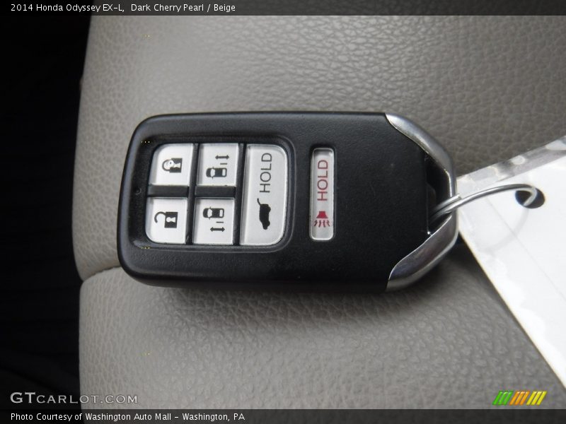 Dark Cherry Pearl / Beige 2014 Honda Odyssey EX-L