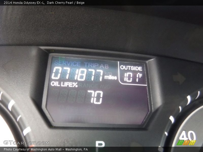 Dark Cherry Pearl / Beige 2014 Honda Odyssey EX-L