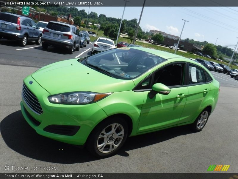 Green Envy / Charcoal Black 2014 Ford Fiesta SE Sedan