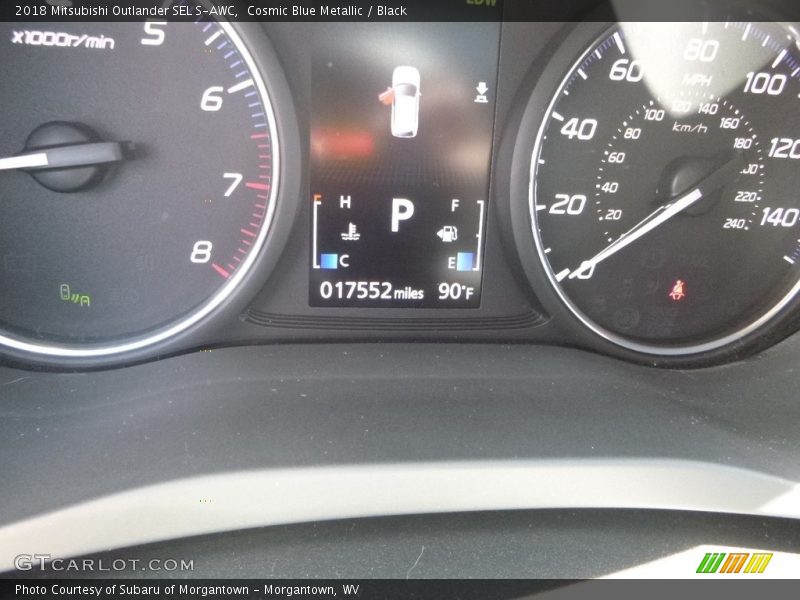 Cosmic Blue Metallic / Black 2018 Mitsubishi Outlander SEL S-AWC