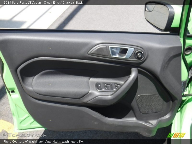 Green Envy / Charcoal Black 2014 Ford Fiesta SE Sedan