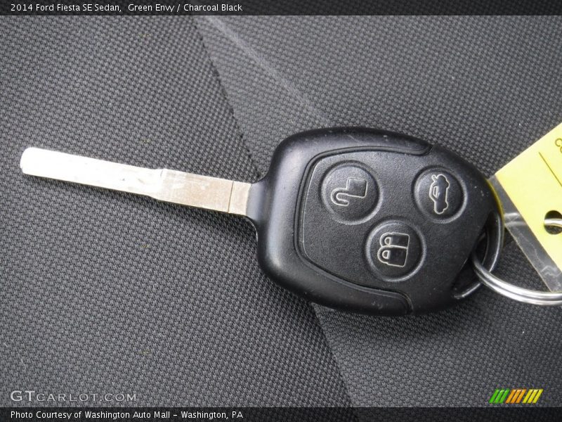 Green Envy / Charcoal Black 2014 Ford Fiesta SE Sedan