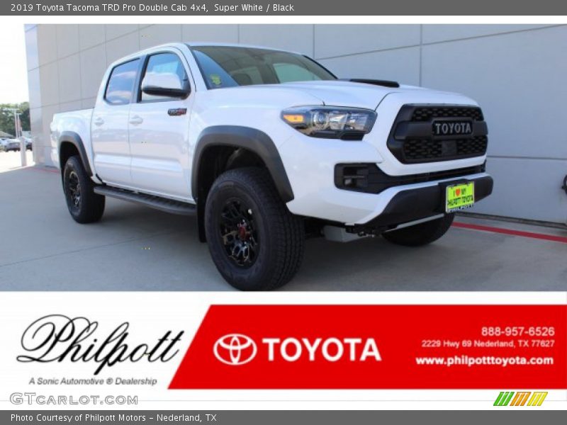 Super White / Black 2019 Toyota Tacoma TRD Pro Double Cab 4x4