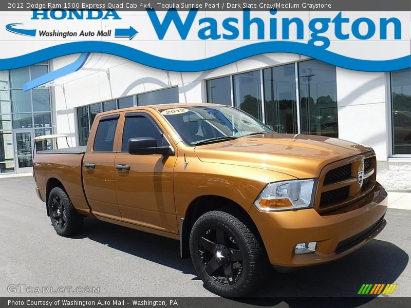 Tequila Sunrise Pearl / Dark Slate Gray/Medium Graystone 2012 Dodge Ram 1500 Express Quad Cab 4x4