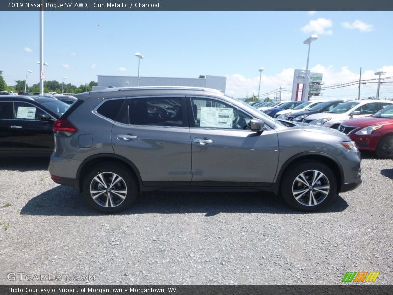 Gun Metallic / Charcoal 2019 Nissan Rogue SV AWD
