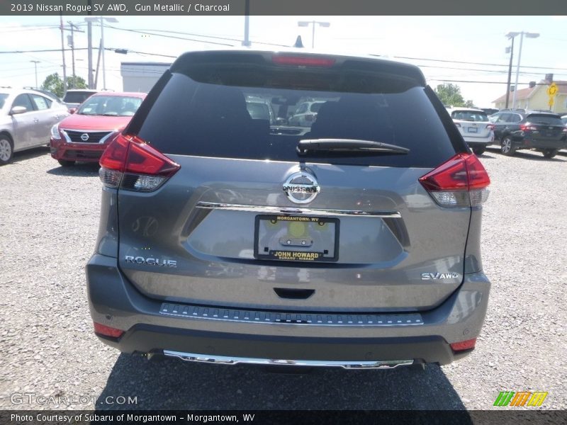 Gun Metallic / Charcoal 2019 Nissan Rogue SV AWD
