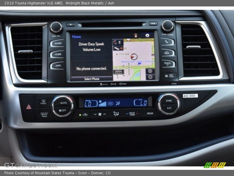 Midnight Black Metallic / Ash 2019 Toyota Highlander XLE AWD