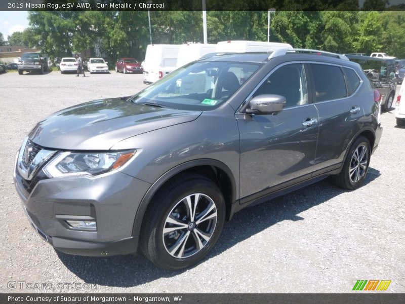 Gun Metallic / Charcoal 2019 Nissan Rogue SV AWD