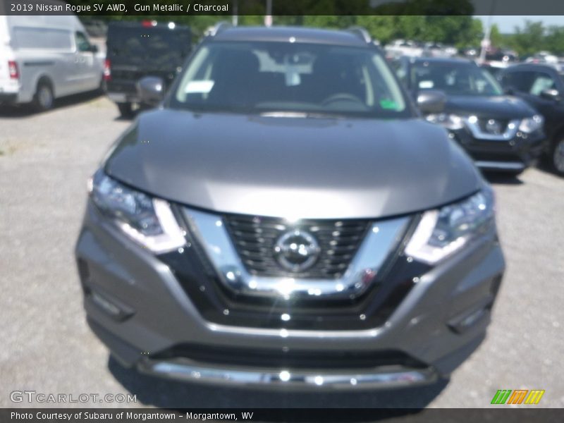 Gun Metallic / Charcoal 2019 Nissan Rogue SV AWD