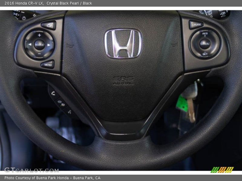Crystal Black Pearl / Black 2016 Honda CR-V LX