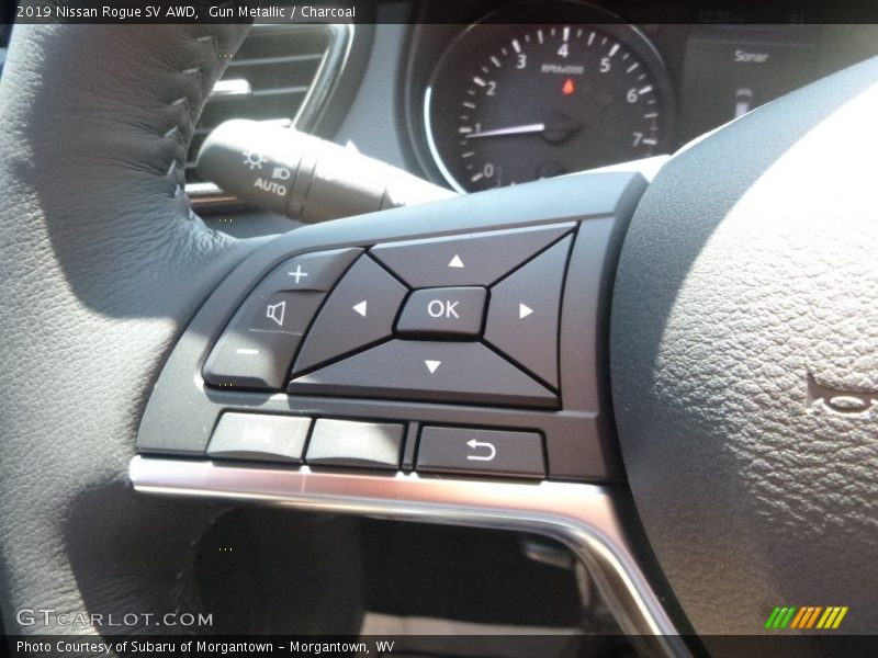 Gun Metallic / Charcoal 2019 Nissan Rogue SV AWD
