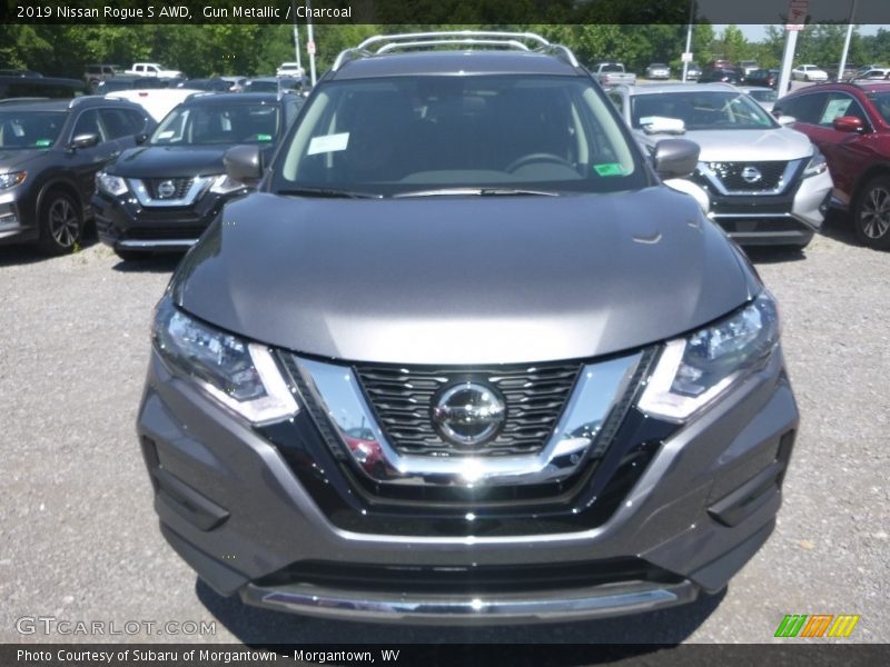 Gun Metallic / Charcoal 2019 Nissan Rogue S AWD