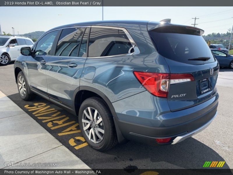 Obsidian Blue Pearl / Gray 2019 Honda Pilot EX-L AWD