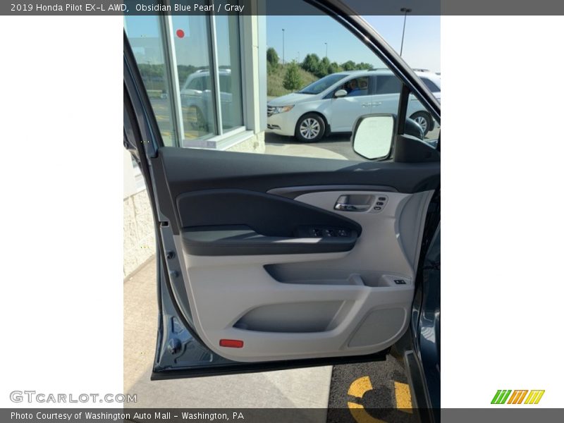 Obsidian Blue Pearl / Gray 2019 Honda Pilot EX-L AWD