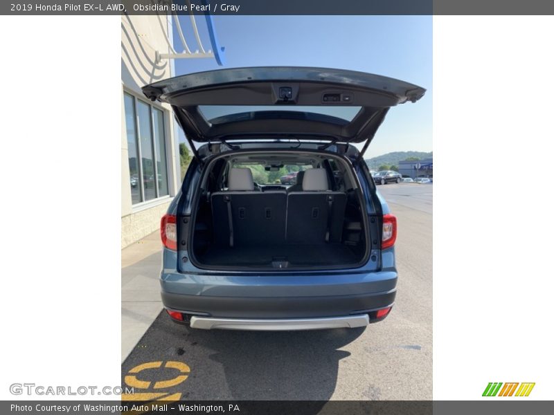 Obsidian Blue Pearl / Gray 2019 Honda Pilot EX-L AWD