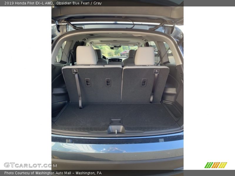Obsidian Blue Pearl / Gray 2019 Honda Pilot EX-L AWD