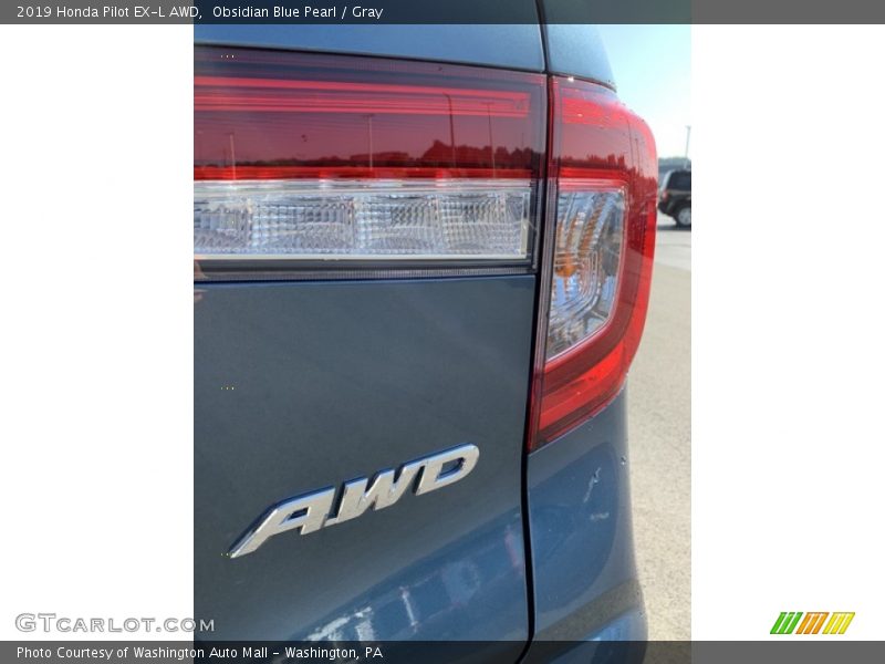 Obsidian Blue Pearl / Gray 2019 Honda Pilot EX-L AWD