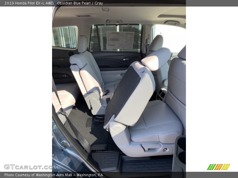 Obsidian Blue Pearl / Gray 2019 Honda Pilot EX-L AWD