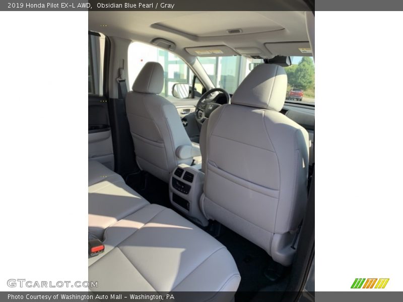 Obsidian Blue Pearl / Gray 2019 Honda Pilot EX-L AWD