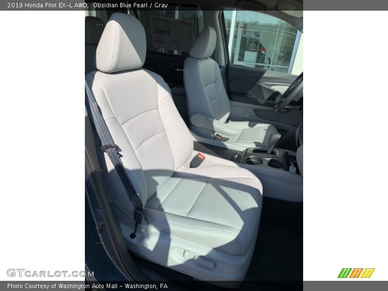 Obsidian Blue Pearl / Gray 2019 Honda Pilot EX-L AWD