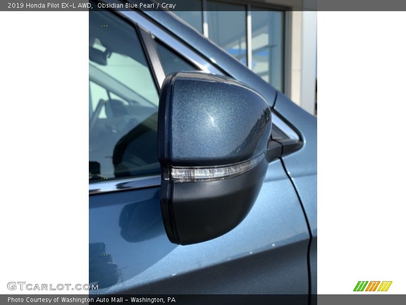 Obsidian Blue Pearl / Gray 2019 Honda Pilot EX-L AWD