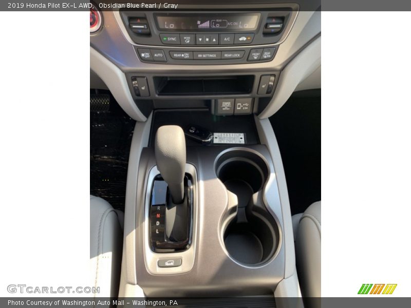 Obsidian Blue Pearl / Gray 2019 Honda Pilot EX-L AWD