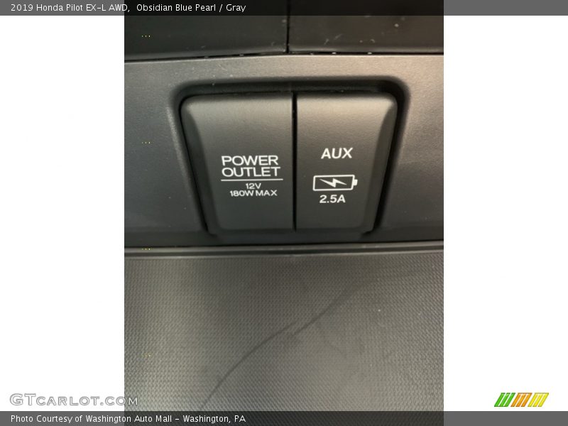 Obsidian Blue Pearl / Gray 2019 Honda Pilot EX-L AWD