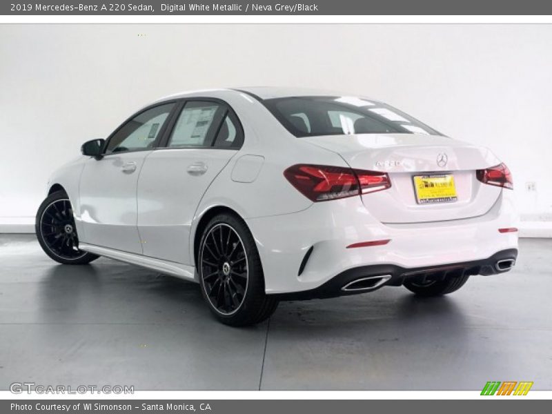 Digital White Metallic / Neva Grey/Black 2019 Mercedes-Benz A 220 Sedan